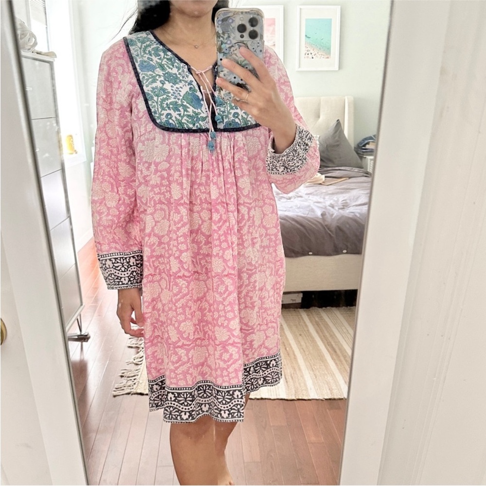 SZ Blockprints Kitty Long Sleeve Mini Dress